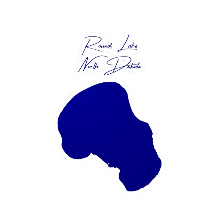 North  Dakota  Round  Lake  Vinyl  Decal  other  position  view  from  front  4  x  6.webp