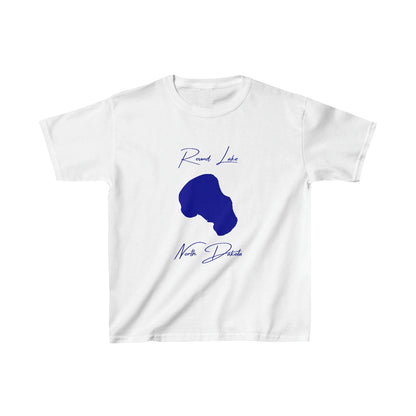 North  Dakota  Round  Lake  Youth  T-shirt  front  position  view  from  front  white.webp
