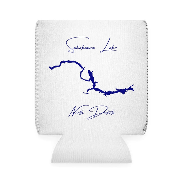 North  Dakota  Sakakawea  Lake  Can  Koozie  front  position  view  from  front-1  white.webp