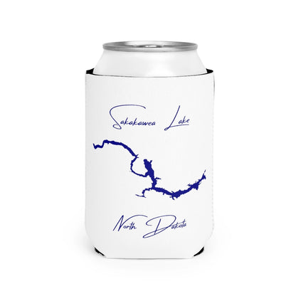 North  Dakota  Sakakawea  Lake  Can  Koozie  front  position  view  from  front-2  white.webp