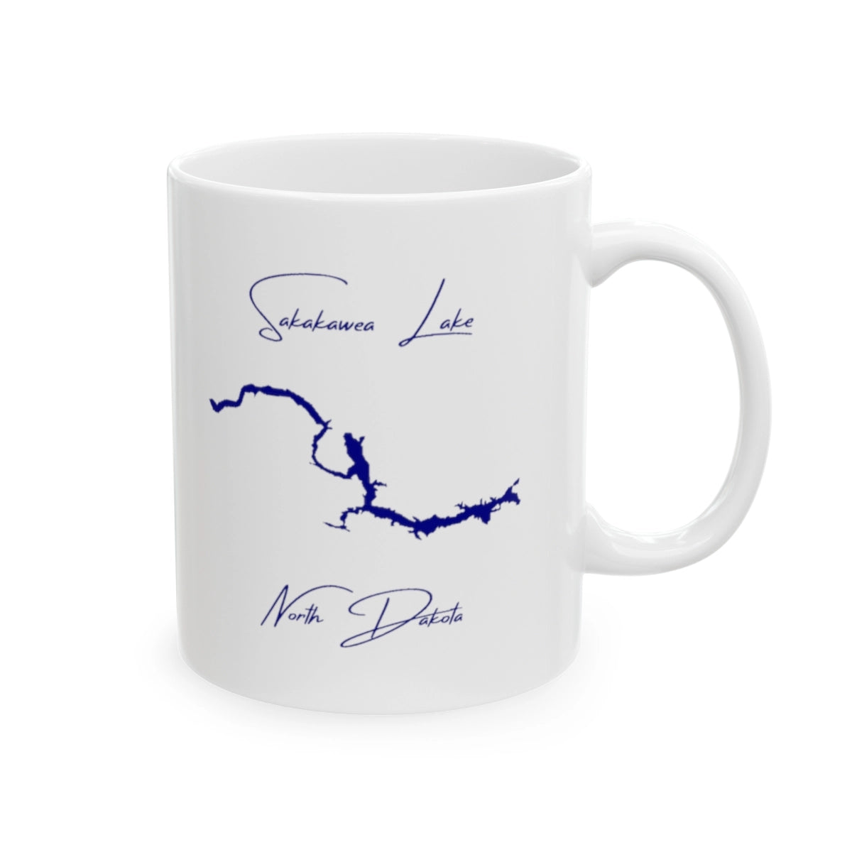 North  Dakota  Sakakawea  Lake  Ceramic  Mug  other  position  view  from  right  11oz.webp