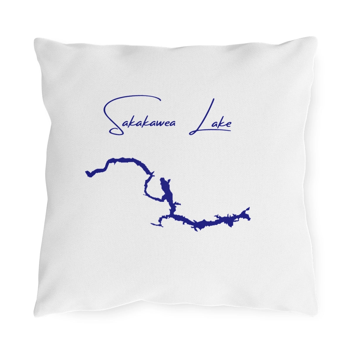 North  Dakota  Sakakawea  Lake  Outdoor  Pillow  front  position  view  from  front  16  x  16.webp