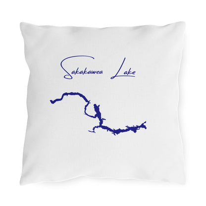North  Dakota  Sakakawea  Lake  Outdoor  Pillow  front  position  view  from  front  16  x  16.webp
