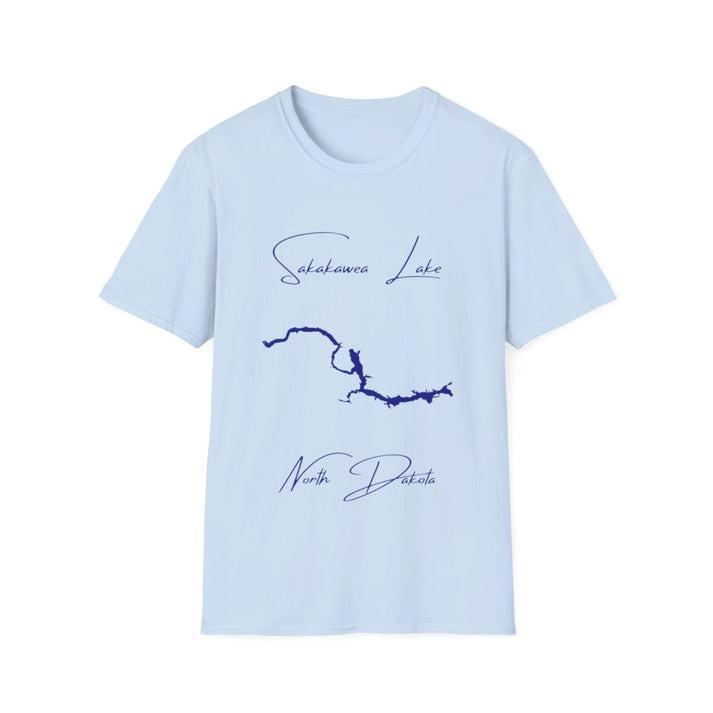 North  Dakota  Sakakawea  Lake  T-shirt  front  position  view  from  front  light  blue.webp