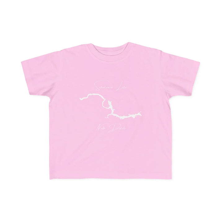 North  Dakota  Sakakawea  Lake  Toddler  T-shirt  front  position  view  from  front  pink.webp