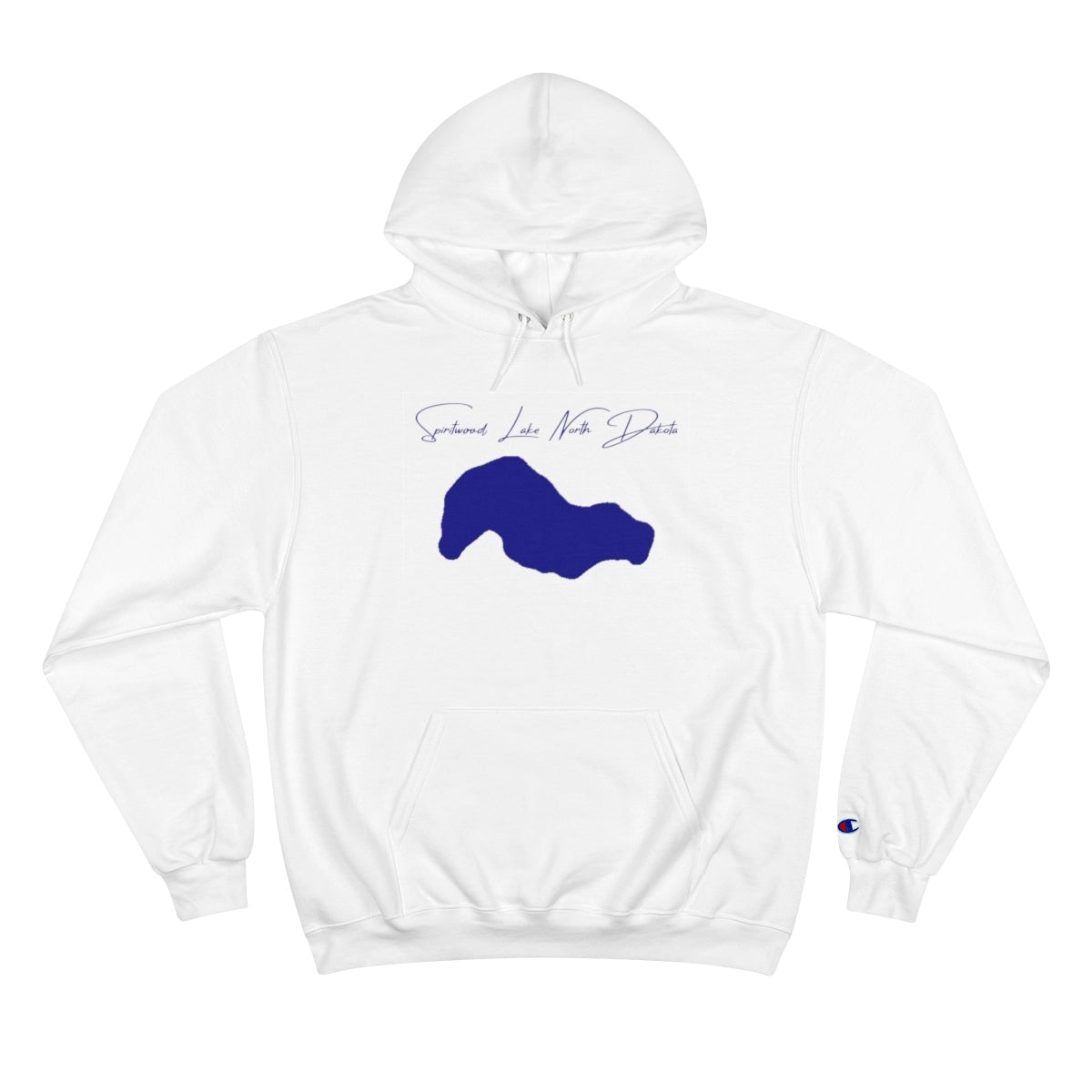 North  Dakota  Spiritwood  Lake  Hoodie  front  position  view  from  front  white.webp