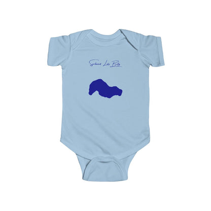North  Dakota  Spiritwood  Lake  Onesie  front  position  view  from  front  light  blue.webp
