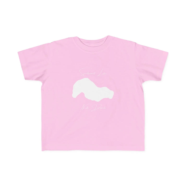 North  Dakota  Spiritwood  Lake  Toddler  T-shirt  front  position  view  from  front  pink.webp