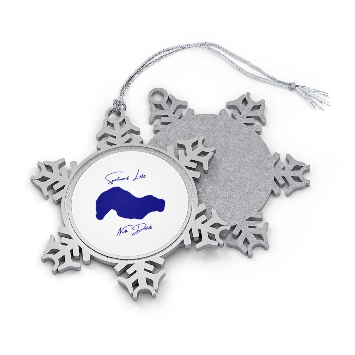 North  Dakota  Spiritwood  Lake  XMAS  Ornament  front  position  view  from  front-and-back  one  size.webp