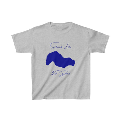 North  Dakota  Spiritwood  Lake  Youth  T-shirt  front  position  view  from  front  sport  grey.webp