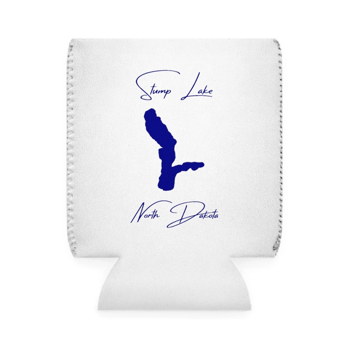 North  Dakota  Stump  Lake  Can  Koozie  front  position  view  from  front-1  white.webp