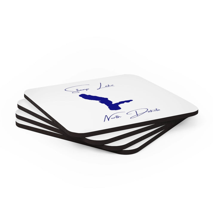 North  Dakota  Stump  Lake  Coaster  Set  front  position  view  from  stacked  3.75  x  3.75.webp