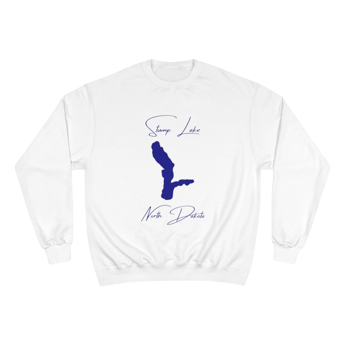 North  Dakota  Stump  Lake  Sweatshirt  front  position  view  from  front  white.webp