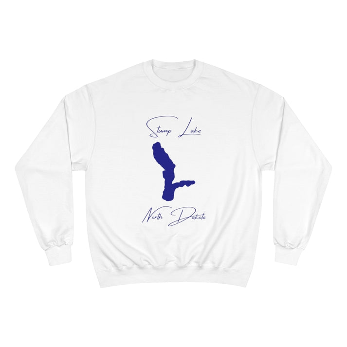 North  Dakota  Stump  Lake  Sweatshirt  front  position  view  from  front  white.webp