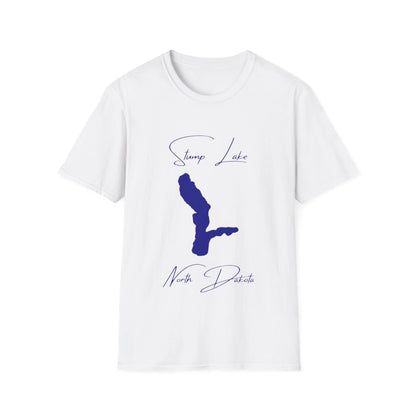North  Dakota  Stump  Lake  T-shirt  front  position  view  from  front  white.webp