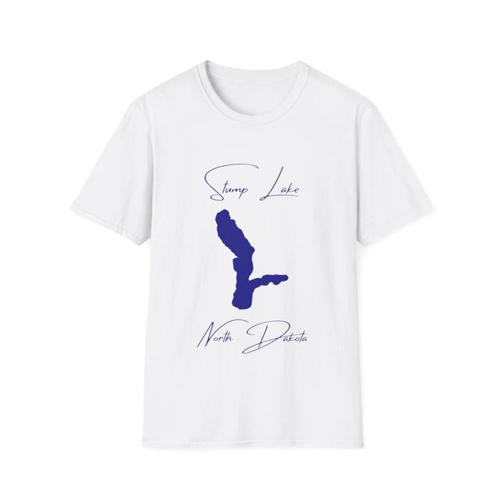 North  Dakota  Stump  Lake  T-shirt  front  position  view  from  front  white.webp