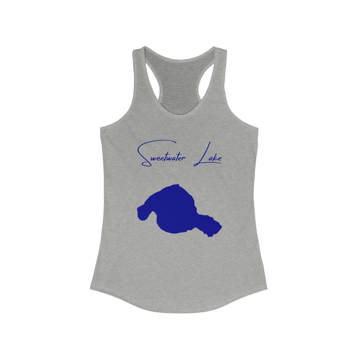 North  Dakota  Sweetwater  Lake  Racerback-Tank  front  position  view  from  front  heather  grey.webp