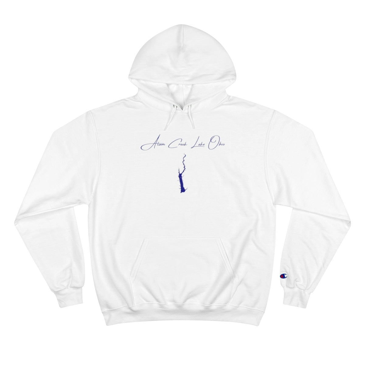 Ohio  Alum  Creek  Lake  Hoodie  front  position  view  from  front  white.webp