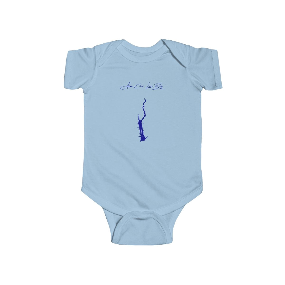 Ohio  Alum  Creek  Lake  Onesie  front  position  view  from  front  light  blue.webp