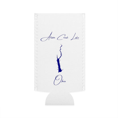 Ohio  Alum  Creek  Lake  Slim  Can  Koozie  front  position  view  from  flat-front  white.webp