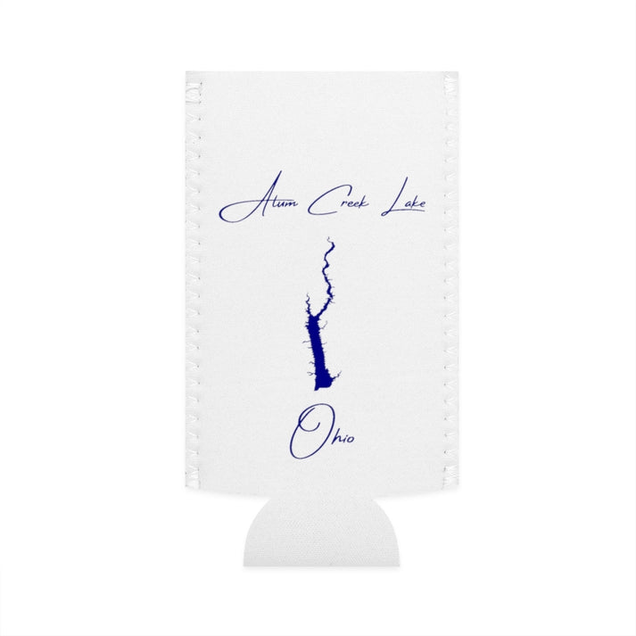 Ohio  Alum  Creek  Lake  Slim  Can  Koozie  front  position  view  from  flat-front  white.webp