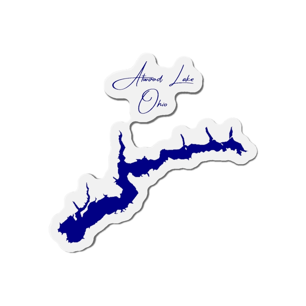 Ohio  Atwood  Lake  Die  Cut  Magnet  front  position  view  from  front  4  x  4.webp