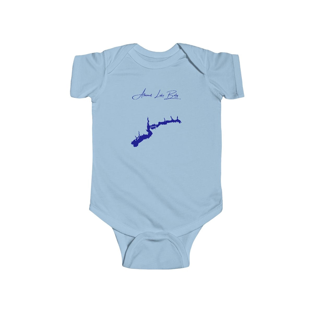 Ohio  Atwood  Lake  Onesie  front  position  view  from  front  light  blue.webp