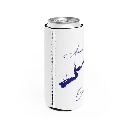 Ohio  Atwood  Lake  Slim  Can  Koozie  all  position  view  from  right  white.webp