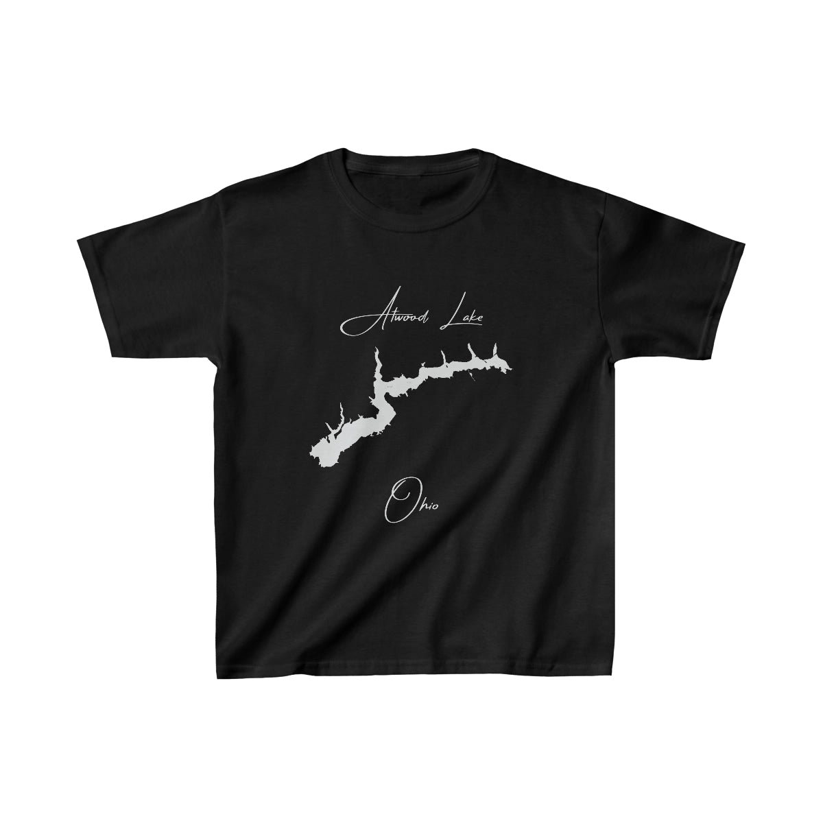 Ohio  Atwood  Lake  Youth  T-shirt  front  position  view  from  front  black.webp