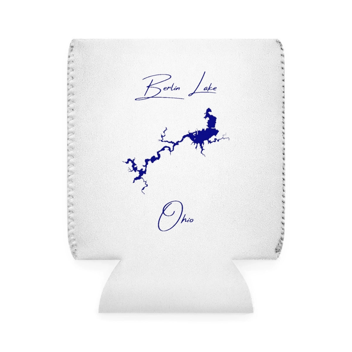 Ohio  Berlin  Lake  Can  Koozie  front  position  view  from  front-1  white.webp