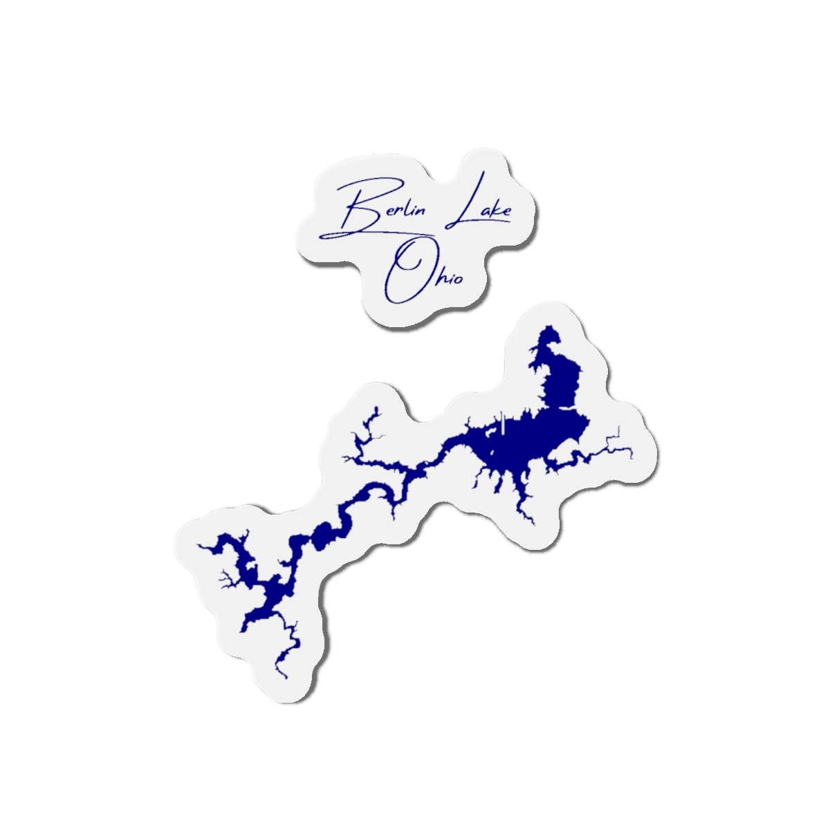 Ohio  Berlin  Lake  Die  Cut  Magnet  front  position  view  from  front  4  x  4.webp