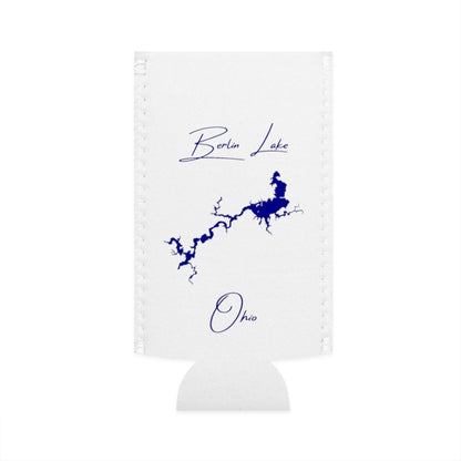 Ohio  Berlin  Lake  Slim  Can  Koozie  front  position  view  from  flat-front  white.webp