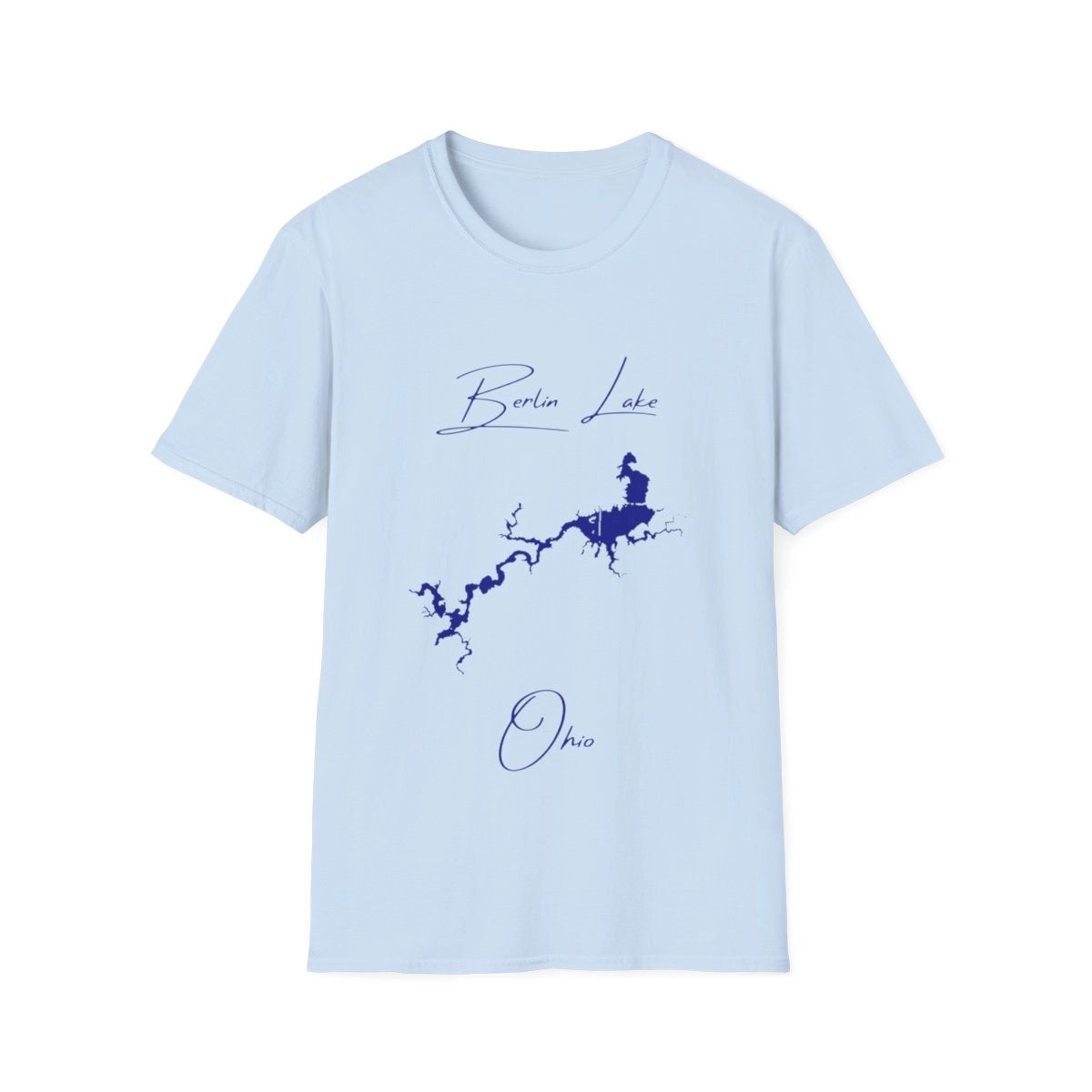Ohio  Berlin  Lake  T-shirt  front  position  view  from  front  light  blue.webp