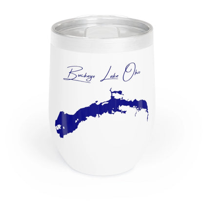 Ohio  Buckeye  Lake  Wine  Tumbler  front  position  view  from  front  white.webp