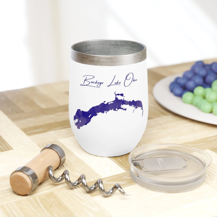 Ohio  Buckeye  Lake  Wine  Tumbler  other  position  view  from  context  white.webp