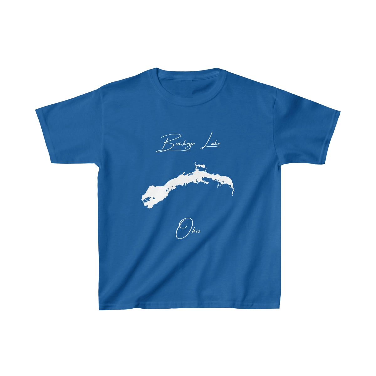 Ohio  Buckeye  Lake  Youth  T-shirt  front  position  view  from  front  royal.webp