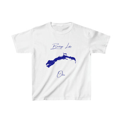 Ohio  Buckeye  Lake  Youth  T-shirt  front  position  view  from  front  white.webp