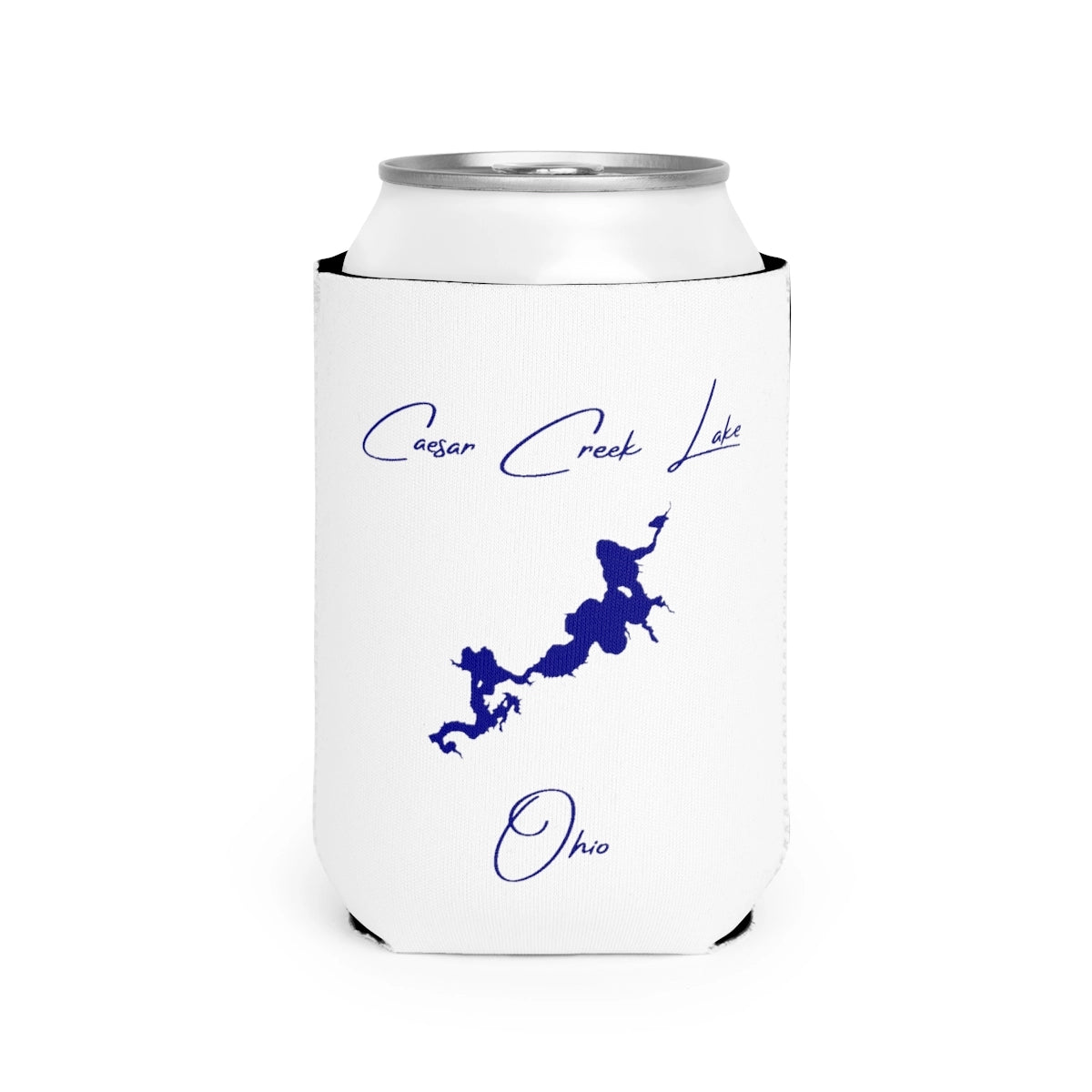 Ohio  Caesar  Creek  Lake  Can  Koozie  front  position  view  from  front-2  white.webp