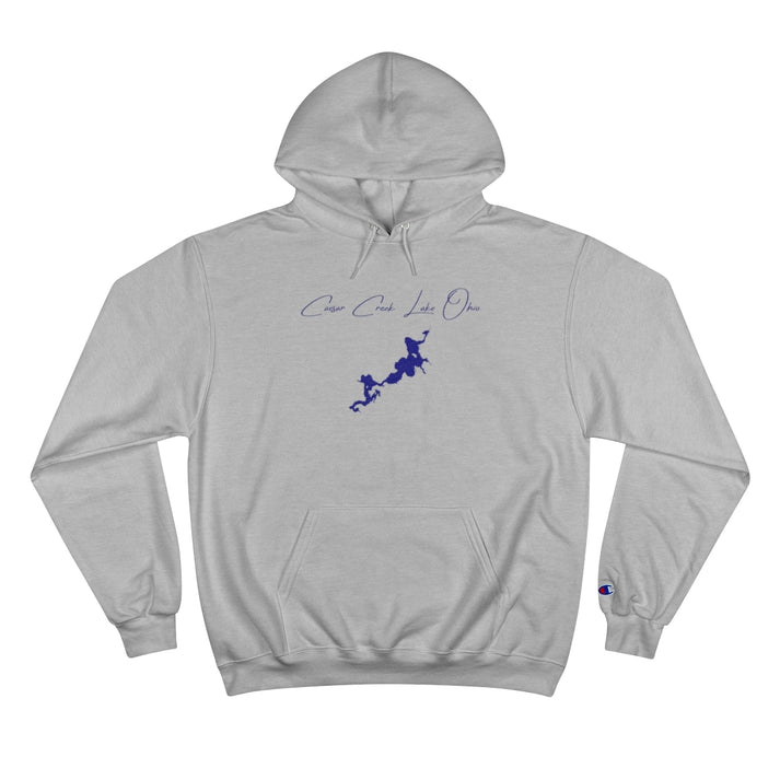 Ohio  Caesar  Creek  Lake  Hoodie  front  position  view  from  front  light  steel.webp