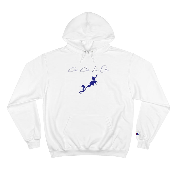 Ohio  Caesar  Creek  Lake  Hoodie  front  position  view  from  front  white.webp