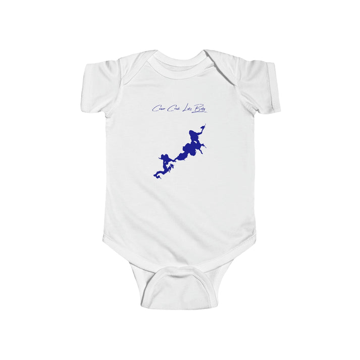 Ohio  Caesar  Creek  Lake  Onesie  front  position  view  from  front  white.webp