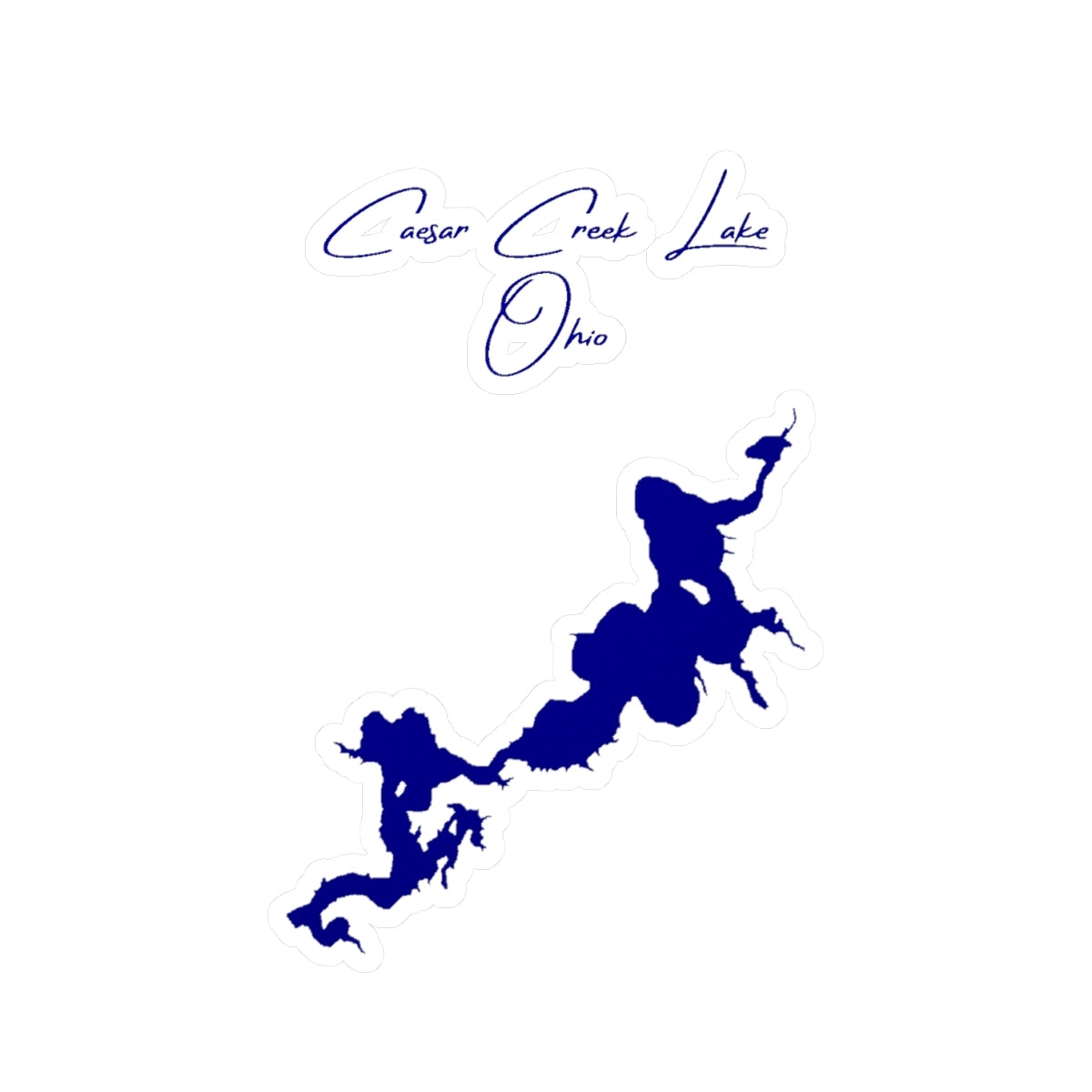 Ohio  Caesar  Creek  Lake  Vinyl  Decal  other  position  view  from  front  4  x  6.webp