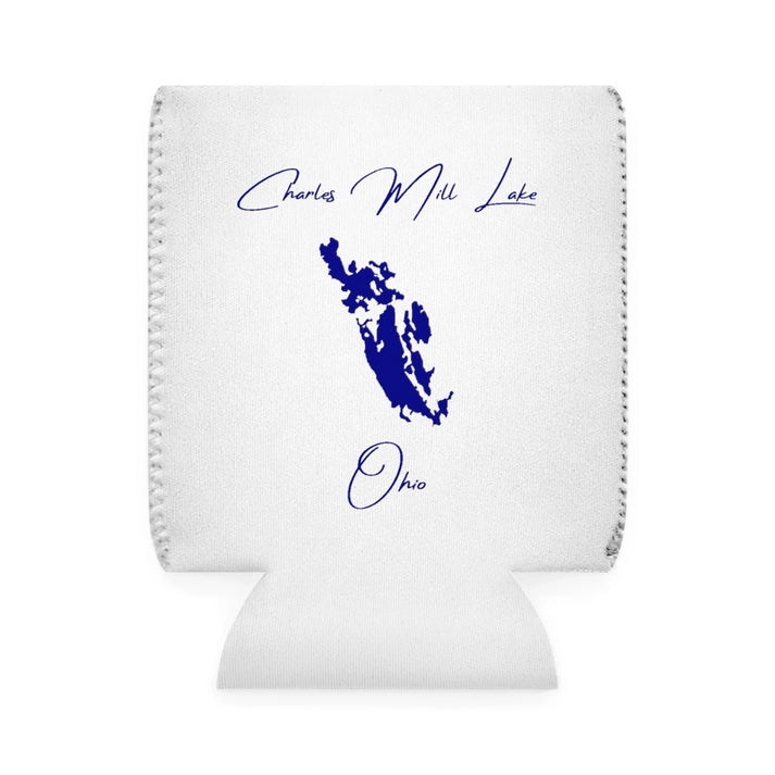 Ohio  Charles  Mill  Lake  Can  Koozie  front  position  view  from  front-1  white.webp