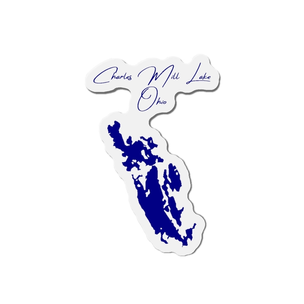 Ohio  Charles  Mill  Lake  Die  Cut  Magnet  front  position  view  from  front  4  x  4.webp