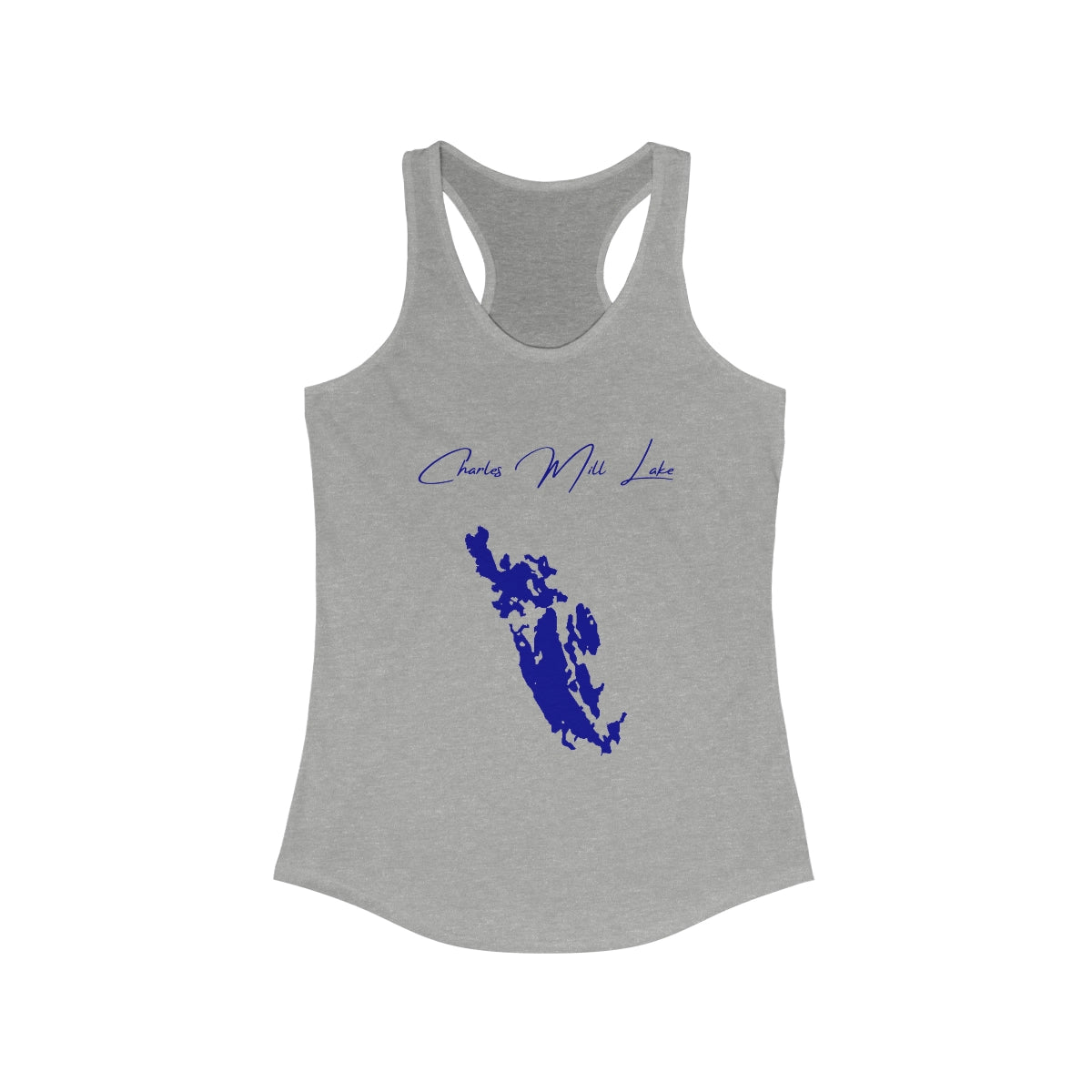 Ohio  Charles  Mill  Lake  Racerback-Tank  front  position  view  from  front  heather  grey.webp