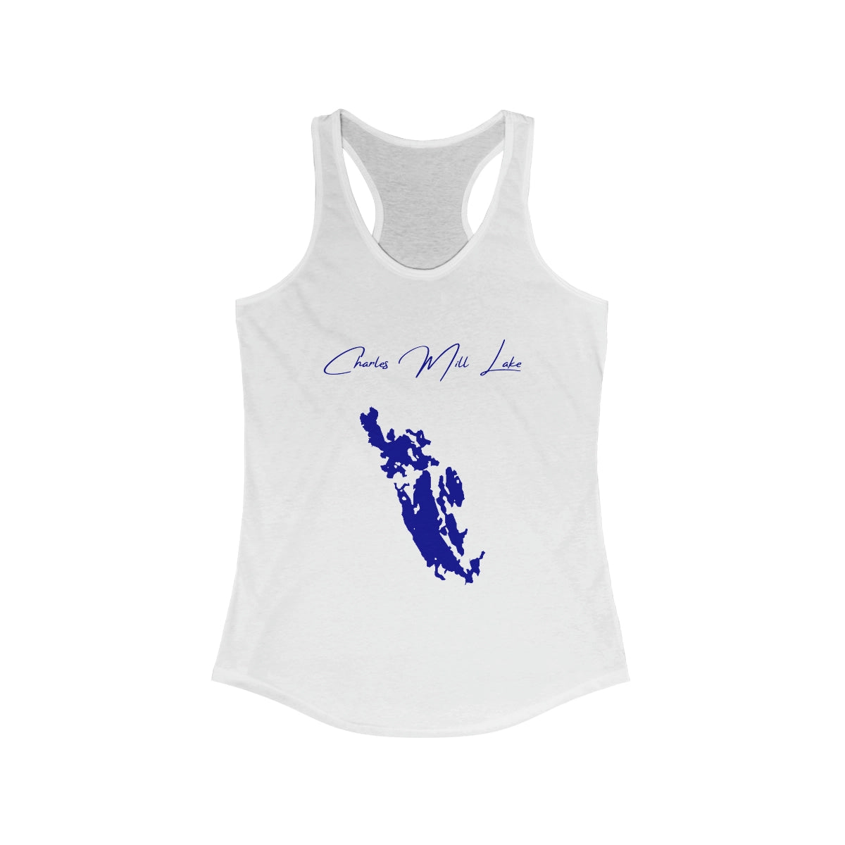 Ohio  Charles  Mill  Lake  Racerback-Tank  front  position  view  from  front  solid  white.webp