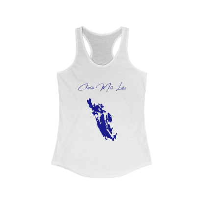 Ohio  Charles  Mill  Lake  Racerback-Tank  front  position  view  from  front  solid  white.webp