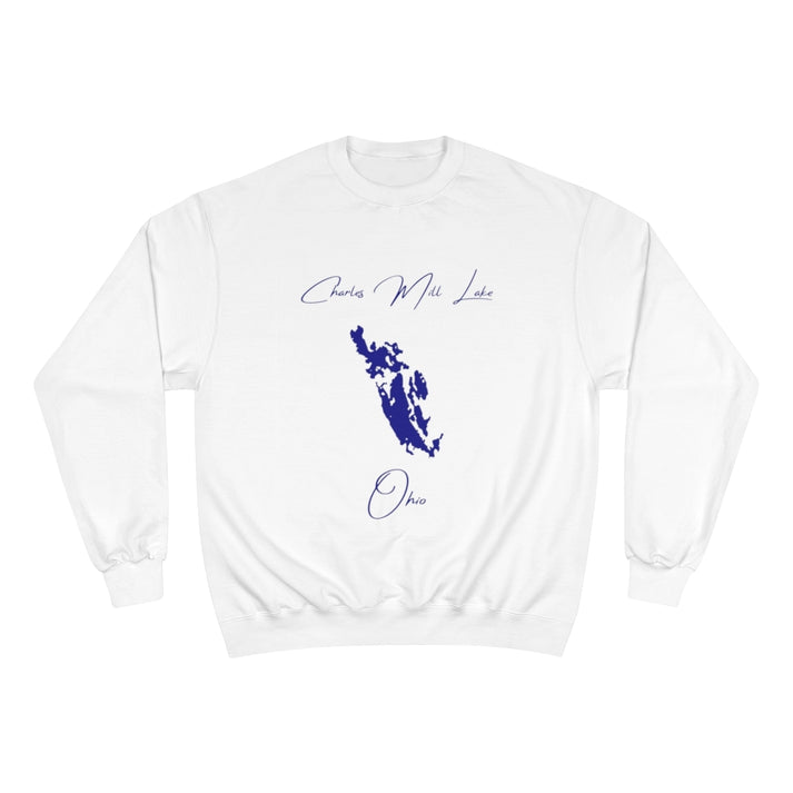 Ohio  Charles  Mill  Lake  Sweatshirt  front  position  view  from  front  white.webp
