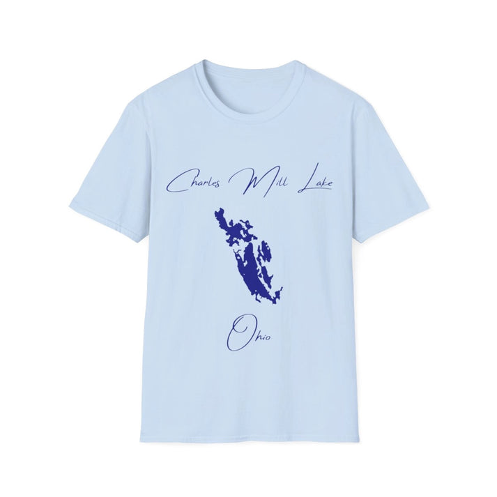 Ohio  Charles  Mill  Lake  T-shirt  front  position  view  from  front  light  blue.webp
