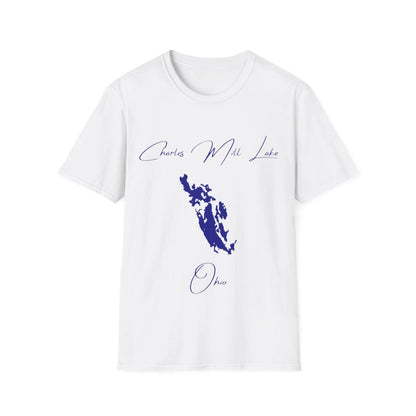 Ohio  Charles  Mill  Lake  T-shirt  front  position  view  from  front  white.webp